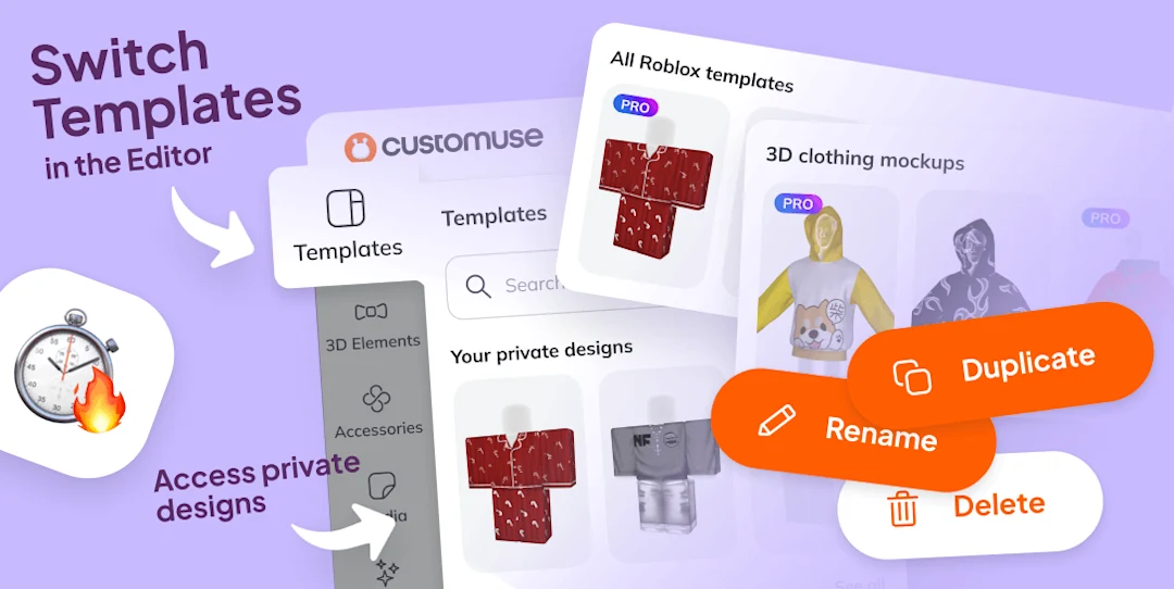 Switch templates in the Editor