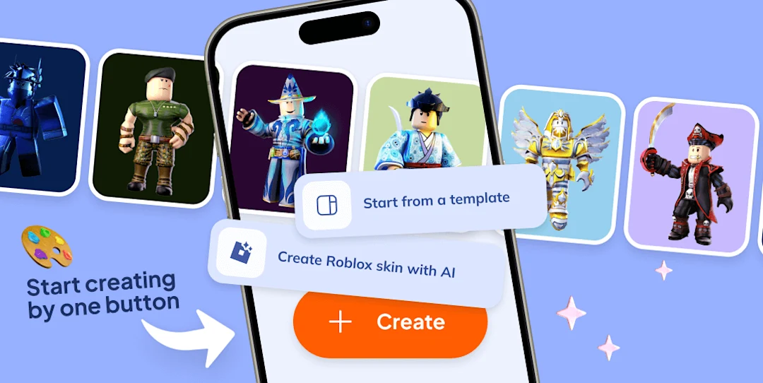 Start creating with 1 button